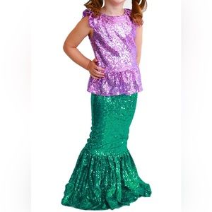 Girls Sequin Mermaid Dress Costume